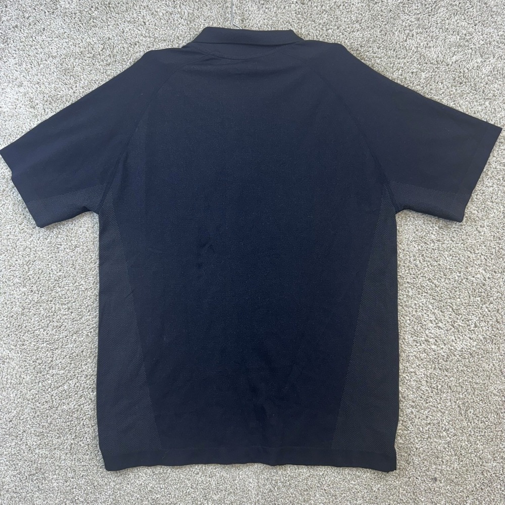 Fabletics Mens Large Black Performance Polo Shirt Mesh Side Panels RN134638 - Picture 4 of 7
